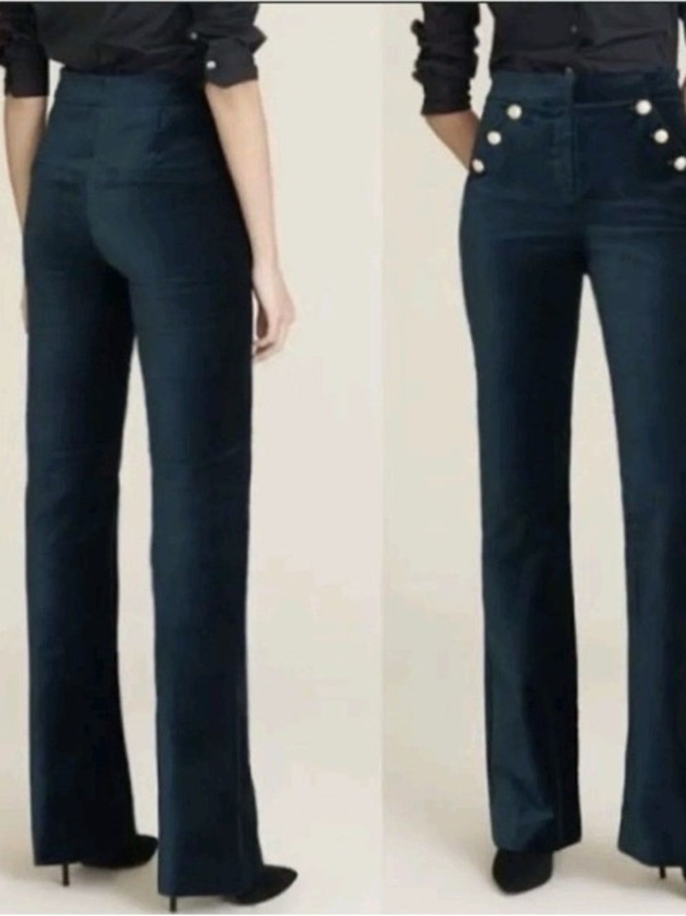 Maison d’ Amelie Green Velvet Pants